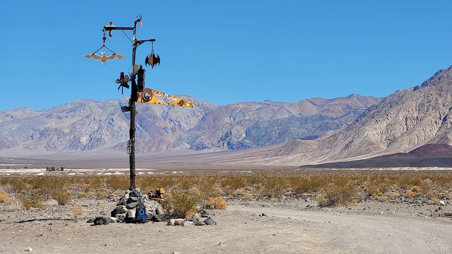 Saline Valley Warm Springs "bat pole"